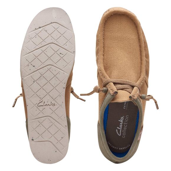 NWT Clarks Men's ShacreLite Moc Oxford, Dark Sand Combi, 12 Wide - Picture 2 of 7